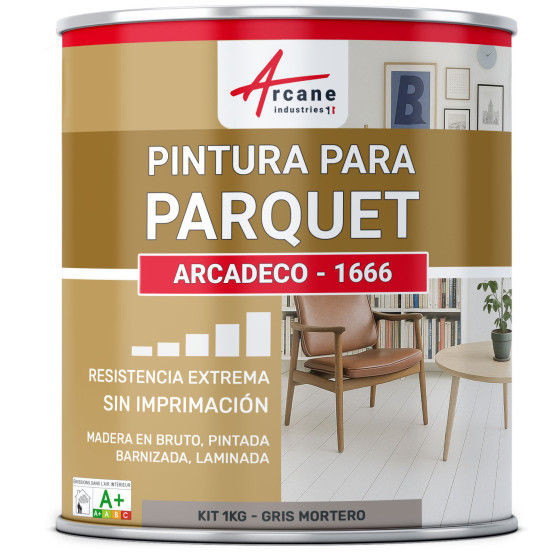Pintura para parquet : ARCADÉCO - 1666 1 kg - Gris Mortero - RAL 060 60 05