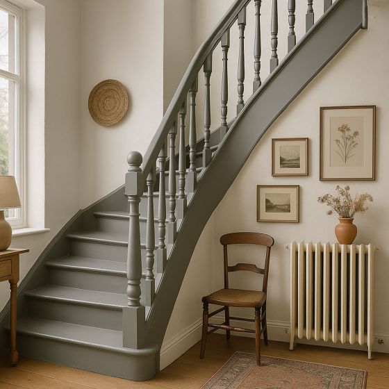 Pintura para escalera de madera - ARCADÉCO - 1668 - Mise en situation - Gris mortier
