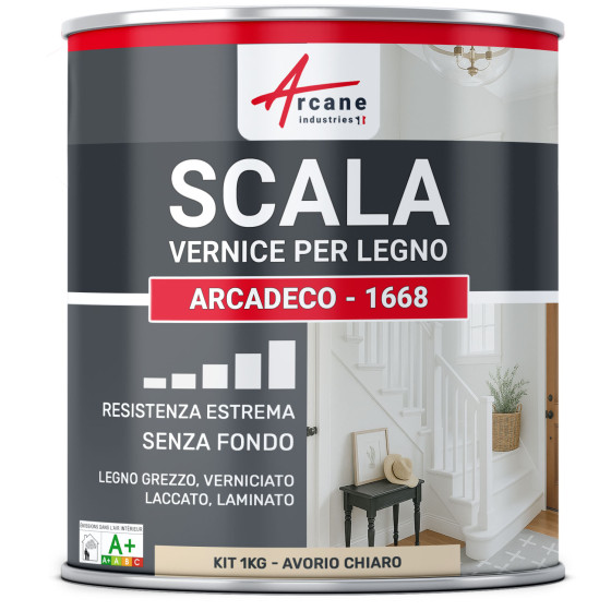 Pittura per scala interna : ARCADÉCO - 1668 1 kg - Avorio Chiaro - RAL 1015