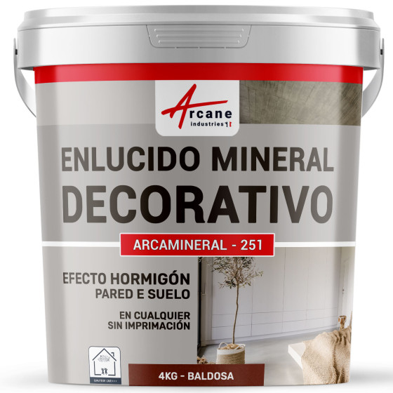 ARCAMINERAL - 251 COLOREADO ASPECTO HORMIGÓN - revestimiento decorativo para paredes y suelos 4 kg - Terracota