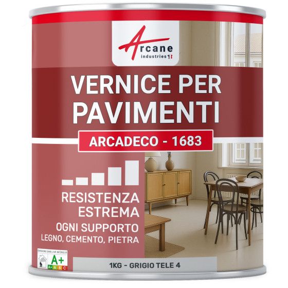 Pittura per pavimenti interni ARCADECO - 1693 1 kg - Grigio tele 4 - RAL 7047