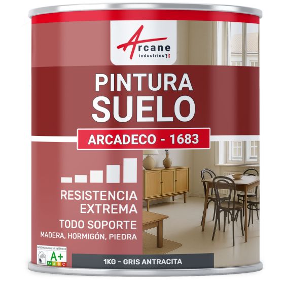 Pintura suelo interior ARCADECO - 1693 1 kg - Gris Antracita - RAL 7016