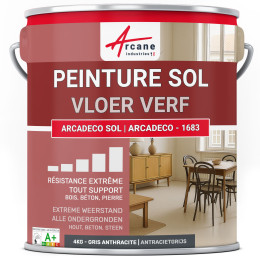 Polyurethaan Vloerverf. multisubstraat ARCADÉCO 4 kg - Antracietgrijs - RAL 7016