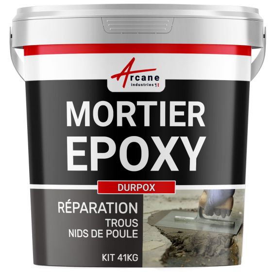 Mortier époxy de réparation pour trou et nid de poule :  DURPOX 41 kg
