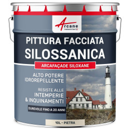ARCAFAÇADE SILOXANE 10 L (+ o - 60 m² in 1 strato) Pietra - RAL 090 90 10