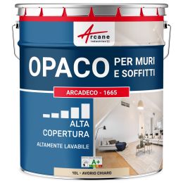 Pittura acrilica opaca bianca:  ARCADECO - 1665 Avorio Chiaro - RAL 1015 - 10 L