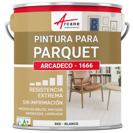 Pintura para parquet blanca: ARCADÉCO - 1666 Blanco - 4 kg