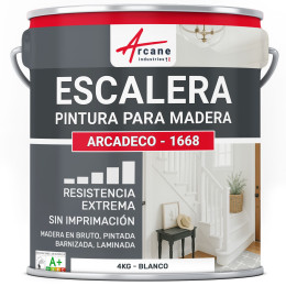 Pintura para escalera de madera - ARCADECO - 1668 Blanco - 4 kg