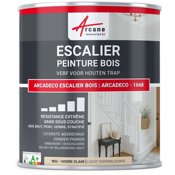 Verf voor houten trap: ARCADECO - 1668 1 kg - Licht ivoorkleurig- RAL 1015