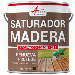 Saturador para terraza de madera natural ARCABOIS SB 2.5 L (hasta 12.5 m²) Roble Oscuro Tinte Marrón