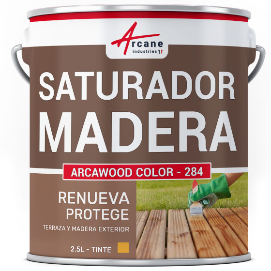 Saturador para terraza de madera natural ARCABOIS SB 2.5 L (hasta 12.5 m²) Roble Dorado Tinte Amarillo Saturador para terraza de madera natural ARCABOIS SB 2.5 L (hasta 12.5 m²) Roble Dorado Tinte Amarillo