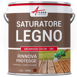 ARCAWOOD COLOR - 284 2.5 L (fino a 12.5 m²) Mogano - Tinta Rossa