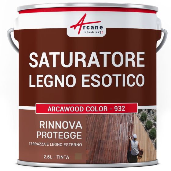 Saturatore per Legno Esotico - ARCAWOOD COLOR - 932 2.5 L (fino a 12.5 m²) Teak Saturatore per Legno Esotico - ARCAWOOD COLOR - 932 2.5 L (fino a 12.5 m²) Teak