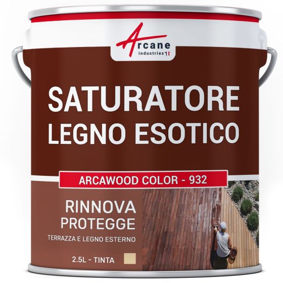 Saturatore per Legno Esotico - ARCAWOOD COLOR - 932 2.5 L (fino a 12.5 m²) Naturale - Incolore