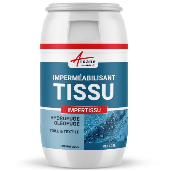 Impermeabilisant Tissus Textile : IMPERTISSU - Transparent - 200 L (jusqu'à 2000 m²)