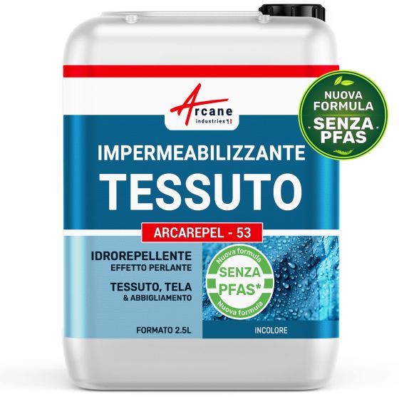 Idrorepellente per tessuti e tessili: ARCAREPEL - 53 - Trasparente - 2.5 L (fino a 25 m²)
