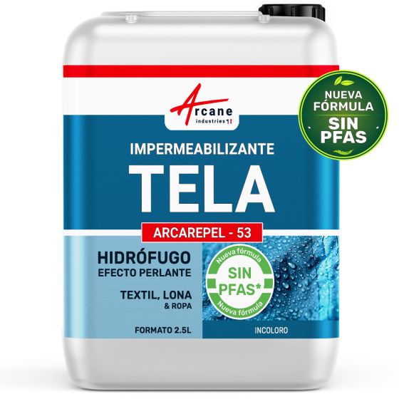 Impermeabilizante para Tejidos Textiles: ARCAREPEL - 53 - Transparente - 2.5 L (hasta 25 m²)