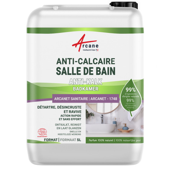Natuurlijke Antikalk Badkamerreiniger - ECOCERT-gecertificeerd: ARCANET 1748 - 5 L