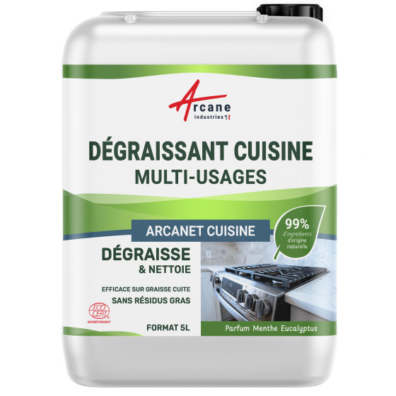 Nettoyant dégraissant pour cuisine naturel : ARCANET Cuisine - Certifié ECOCERT - 5 L