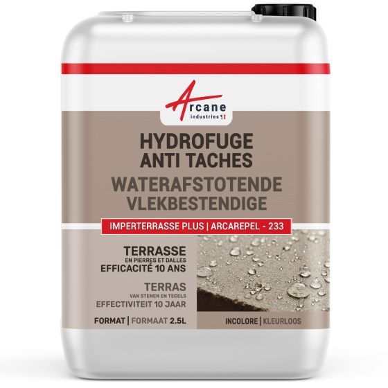 2.5 L - Waterafstotende olieafstotende behandeling voor terras - Oplosmiddelhoudende waterafstotende behandeling met langdurig e