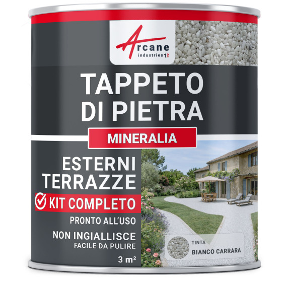 Kit Tappeto di Pietra per Esterni_ Blanc Carrare_3 m²