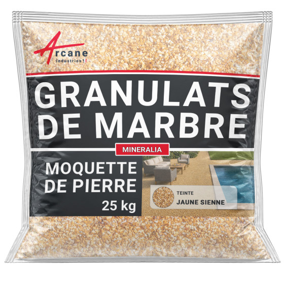 Granulats Moquette de Pierre Blanc Carrare 25 kg (jusqu'à 1