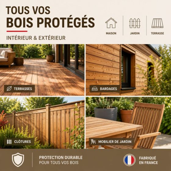 Hydrofuge imperméabilisant bois extérieur et exotique : IMPERBOIS