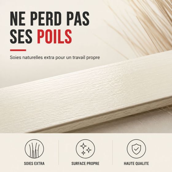 PINCEAU PLAT MÉCHÉ BOIS 30 mm - Pinceau plat méché bois 30 mm