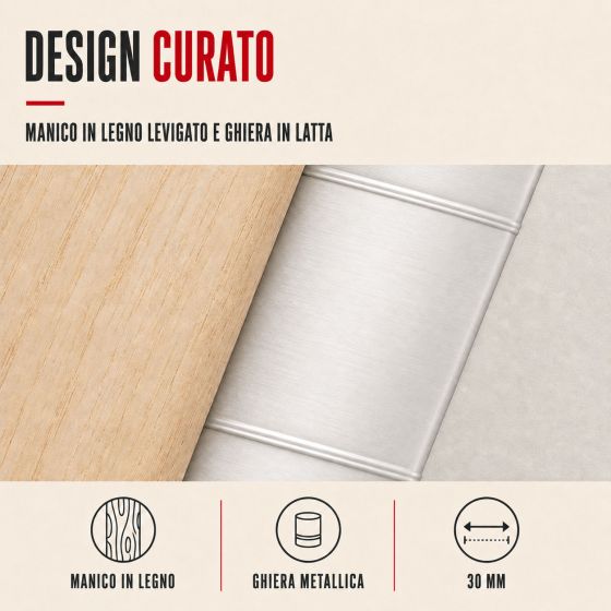PENNELLO PIATTO SFRANGIATO IN LEGNO 30 mm - Pennello piatto sfrangiato in legno 30 mm