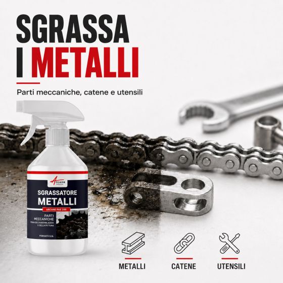 Sgrassatore catena bici e moto, sostituisce il tricloroetilene