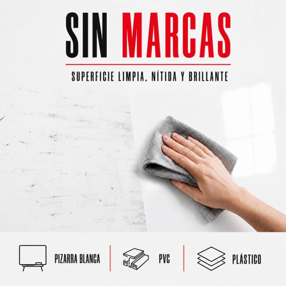 Limpiador pizarra velleda plastico blanco pvc - LIMPIADOR SIN ALCOHOL