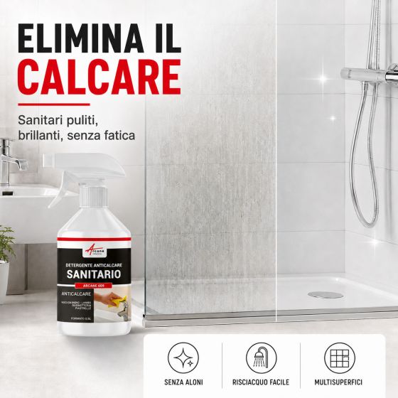 Disincrostante per calcare, per doccia e sanitari del bagno