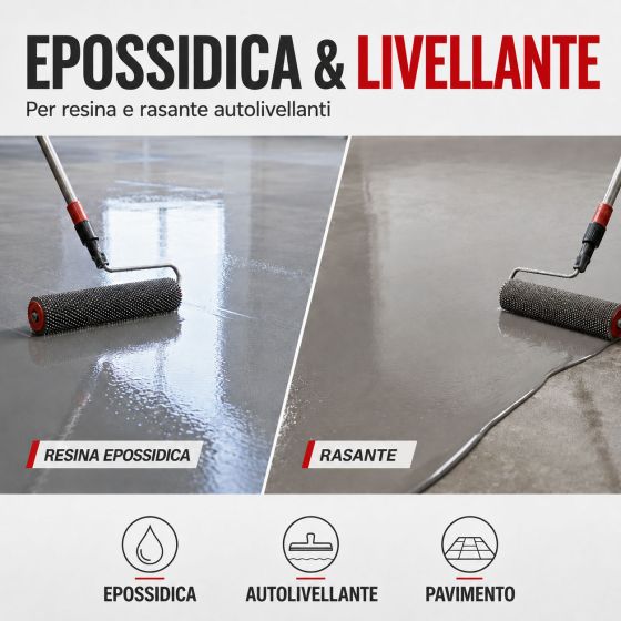 RULLO FRANGIBOLLE - Rullo frangibolle per vernici per pavimenti e resine ROTA