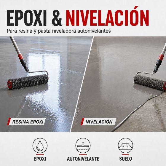 RODILLO DE DESAIREACIÓN - Rodillo de desaireación para pinturas de suelo y resinas ROTA