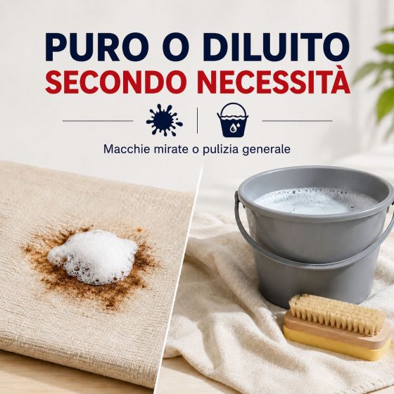 Detergente per tappeti, tende da sole, moquette, tele e tessuti