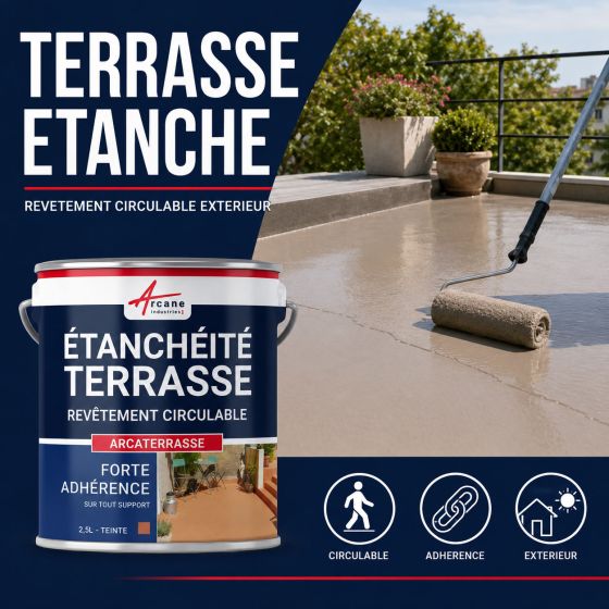 Peinture d'étanchéité pour terrasse - Revêtement extérieur à base de résine : ARCATERRASSE