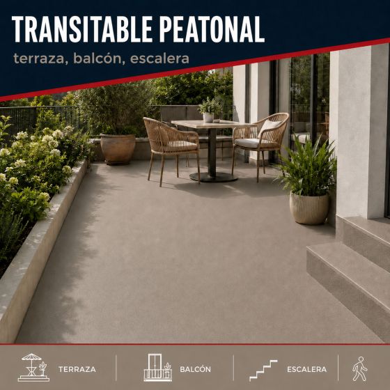 Membrana líquida transitable, Membrana para terrazas transitable, impermeabilización con ARCATERRASSE