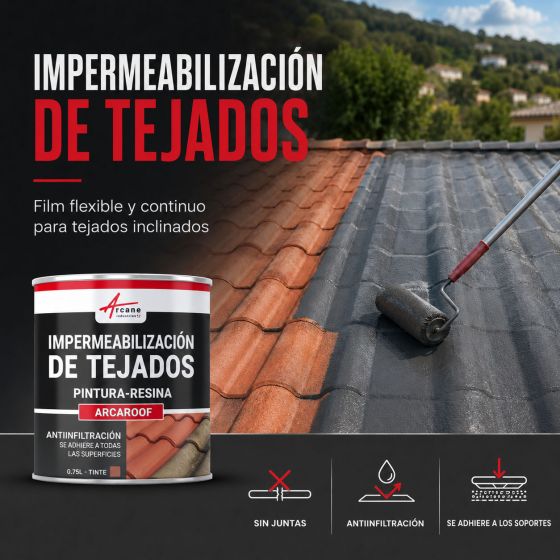 Membrana líquida para tejados, Membrana impermeabilizante para techos ARCAROOF