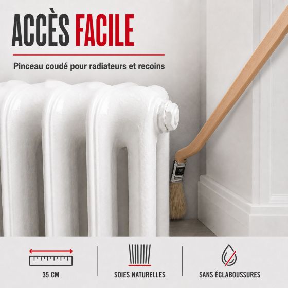 Pinceau pour radiateur et chauffage en fonte