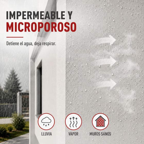 Pintura acrílica para exteriores, impermeable y duradera para fachadas exteriores - ARCAFAÇADE RENOV