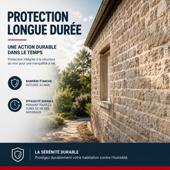 Barrière étanche, produit d'injection pour mur humide : ARCAFLUID