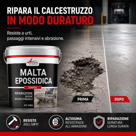 Malta epossidica per calcestruzzo Riparazione di buche, avvallamenti - DURPOX