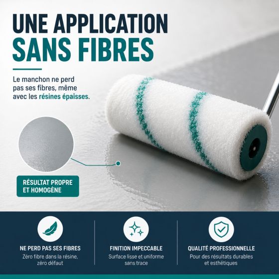Manchon à peinture à poils longs polyamide 100 mm / 180 mm / 500 mm