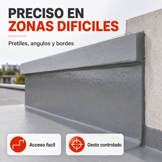 Pincel para aplicación de resina impermeabilizante, epoxi, barniz, pintura