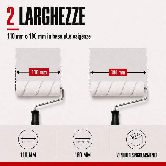 Rullo in microfibra da 12 mm