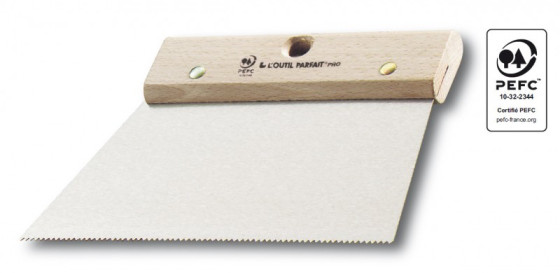 Getande Spaan 4 x 2,5 mm voor het Aanbrengen van een Zelfnivellerende Hars