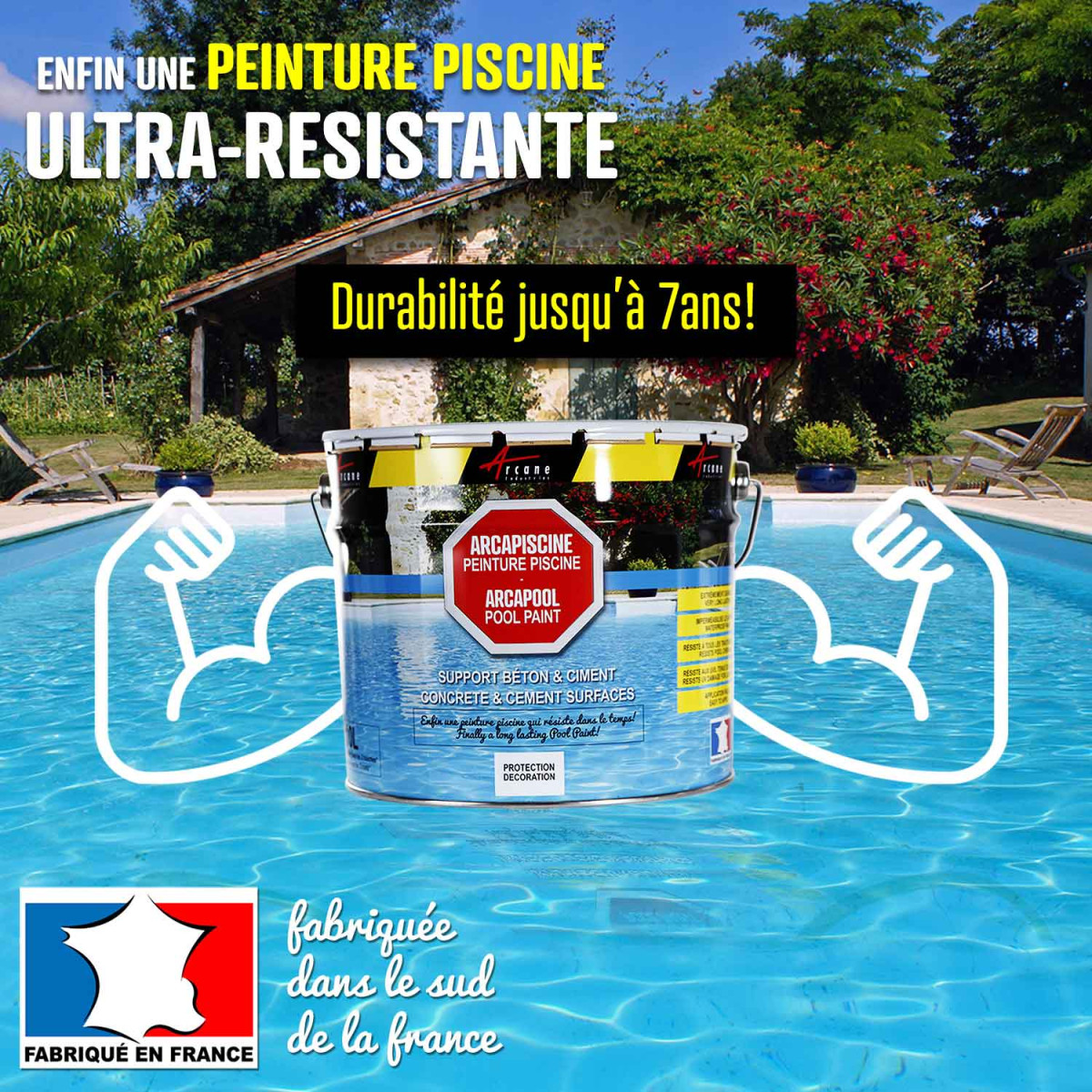 Kit d'étanchéité piscine : Produit plastique à appliquer pour etancheite de  piscine, bassin, mur, gris ou blanc