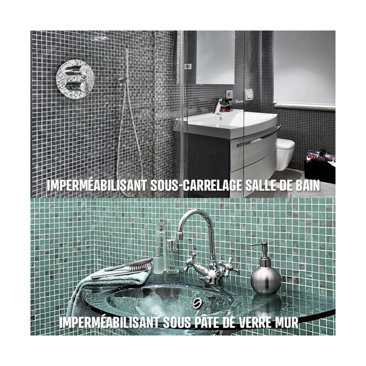 Etancheite sous carrelage, douche, salle de bain, cuisine, pièce humide -  Resine d'imperméabilisation - 10 litres