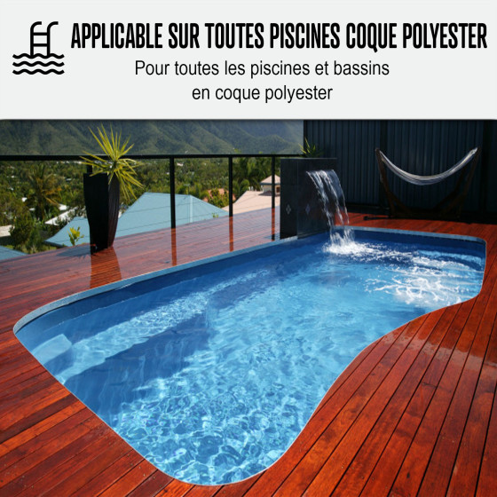 ARCAPISCINE COQUE POLYESTER - Peinture piscine coques polyester carrelage polyuréthane décorative 