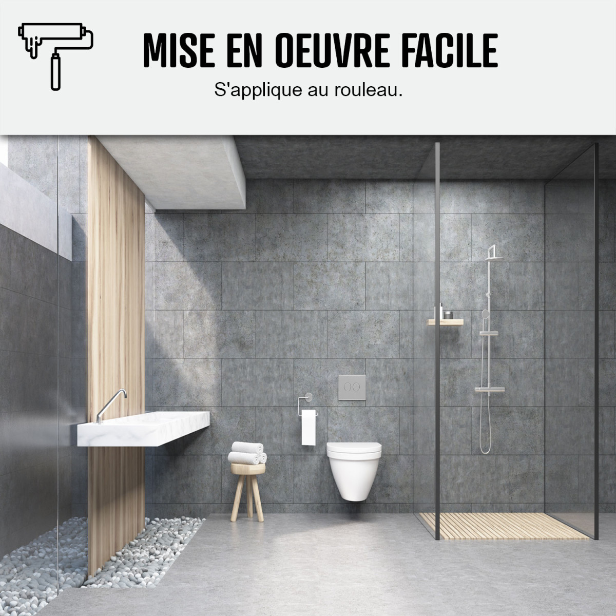 étanchéité douche salle de bain sous carrelage et béton ciré kit - - 5 m² -  ARCANE INDUSTRIES